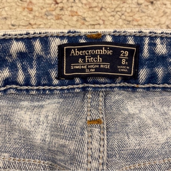 Abercrombie & Fitch A&F Jeans 8 29 Regular Slim High Rise - Picture 3 of 4